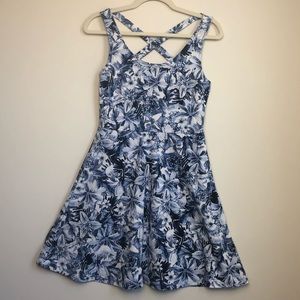 Blue flower spring dress